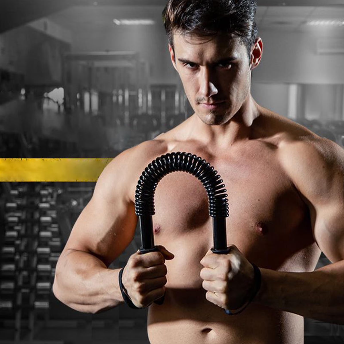 Power Twister Flex Bar - Black Upper Body Weight Machine - Black(23-66 LBS)